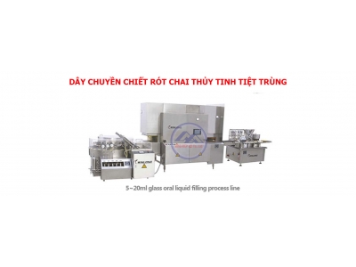 Dây chuyền chiết rót chai thủy tinh tiệt trùng  - Dây chuyền chiết rót tiệt trùng tiêu chuẩn GMP