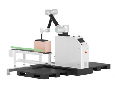 Robot xếp hàng lên pallet, robotic palletizer,